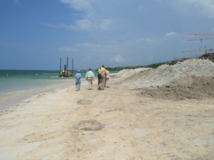 sand dredged from offshore